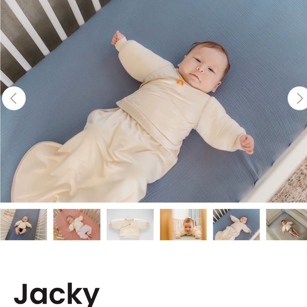 Taking Cara babies Cream Baby transition jacket